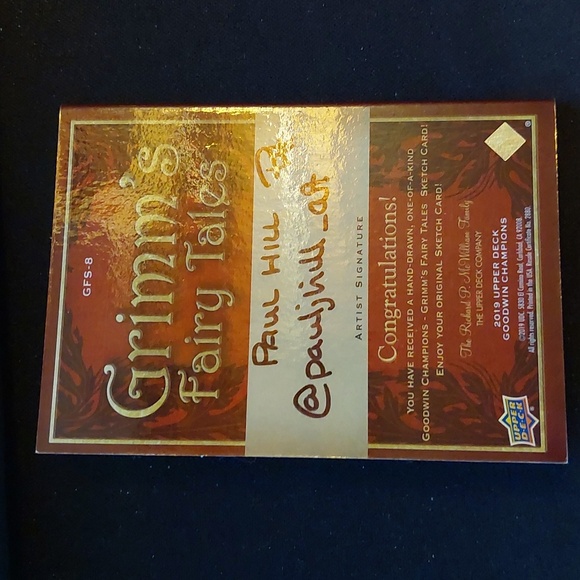 Upper Deck Goodwin Champions Grimms Fairy Tales The Elves Sketch 1/1 - Picture 3 of 3